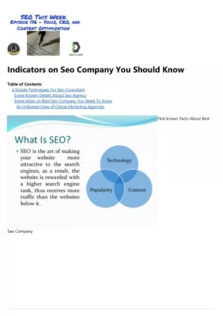 indicators on seo company you should know