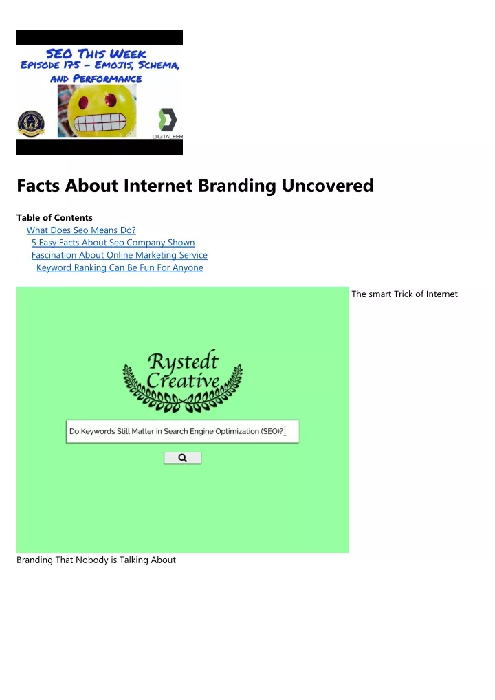 facts about internet branding uncovered