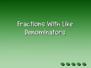 Fractions