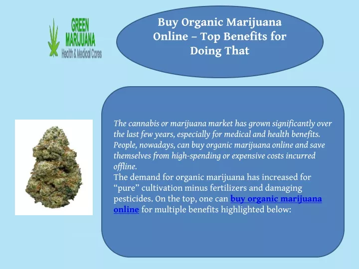 buy organic marijuana online top benefits