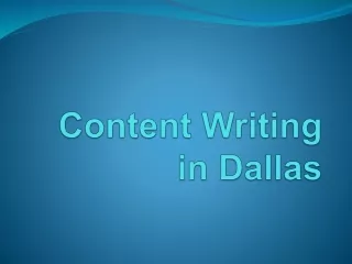 Content Writing in Dallas