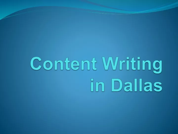 content writing in dallas