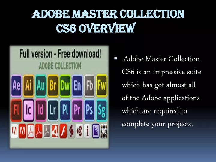 adobe master collection cs6 overview
