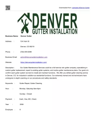 Denver Gutter