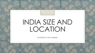 India size and location