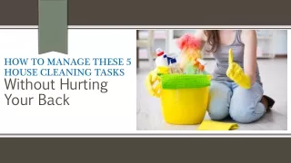 how to manage these 5 house cleaning tasks