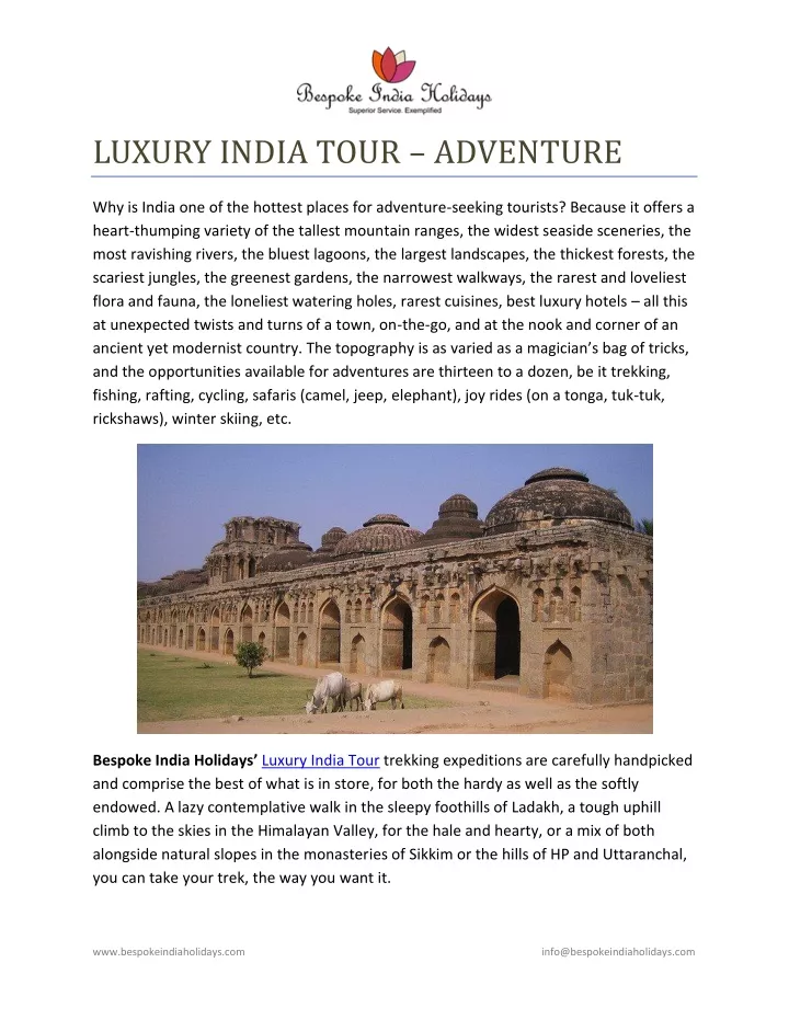luxury india tour adventure