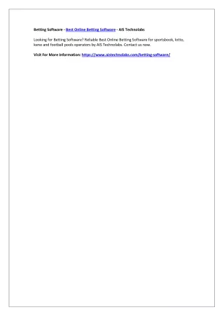 betting software best online betting software
