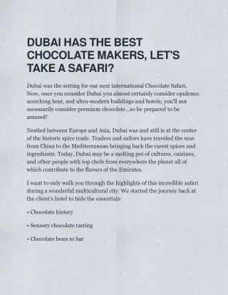 dubai has the best chocolate makers let s take