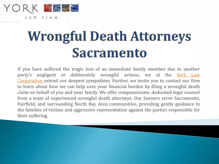 wrongful death attorneys sacramento