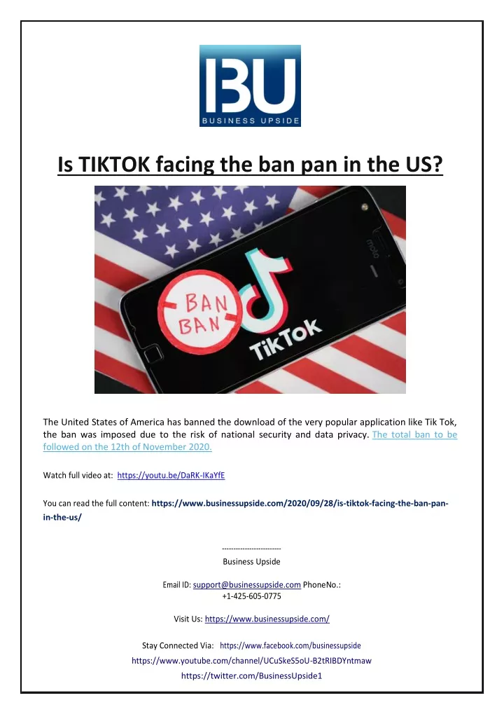 is tiktok facing the ban pan in the us
