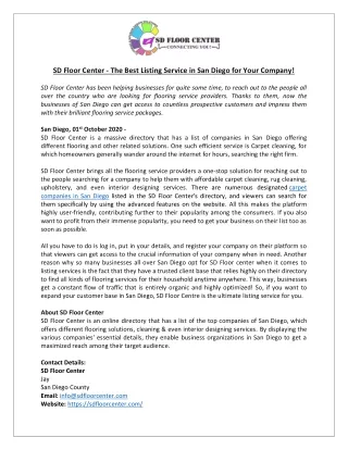 sd floor center the best listing service