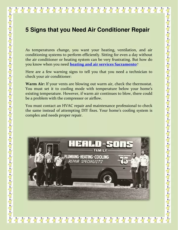 5 signs that you need air conditioner repair