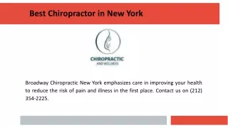 Best Chiropractor in New York