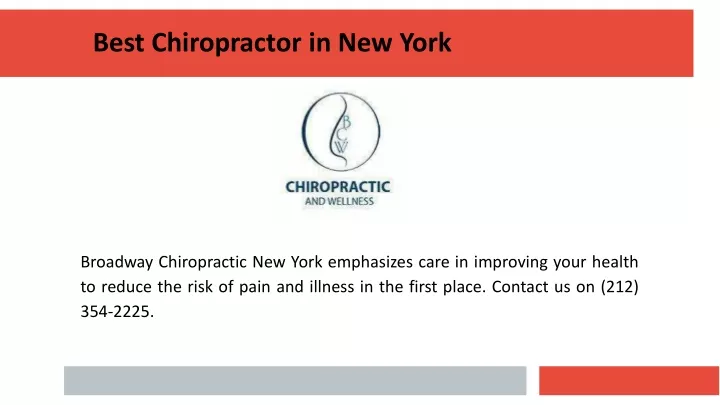 best chiropractor in new york