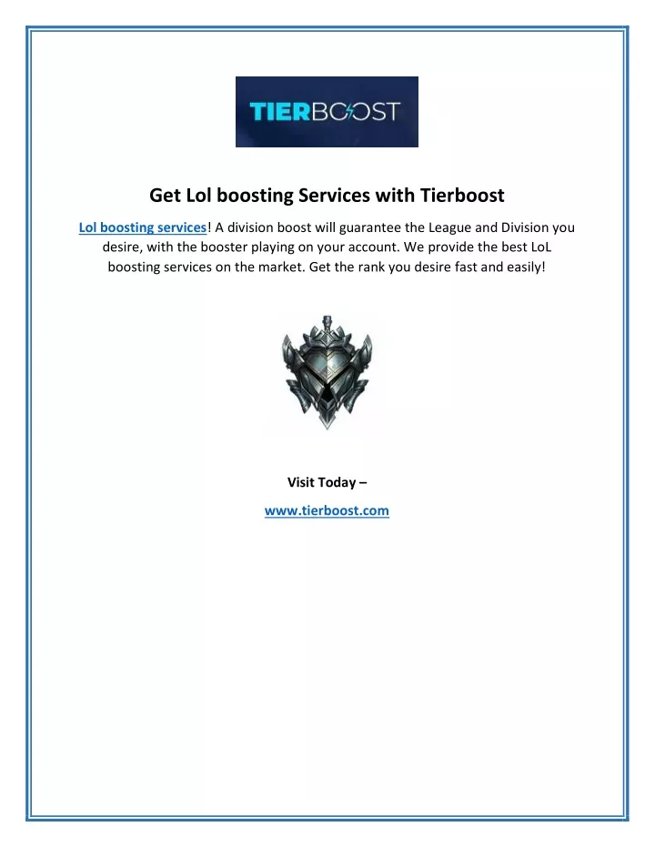 get lol boosting services with tierboost