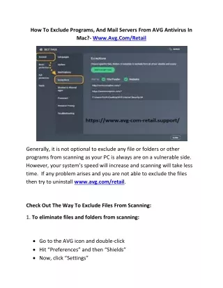 how to exclude programs and mail servers from