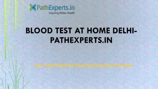 blood test at home delhi pathexperts in