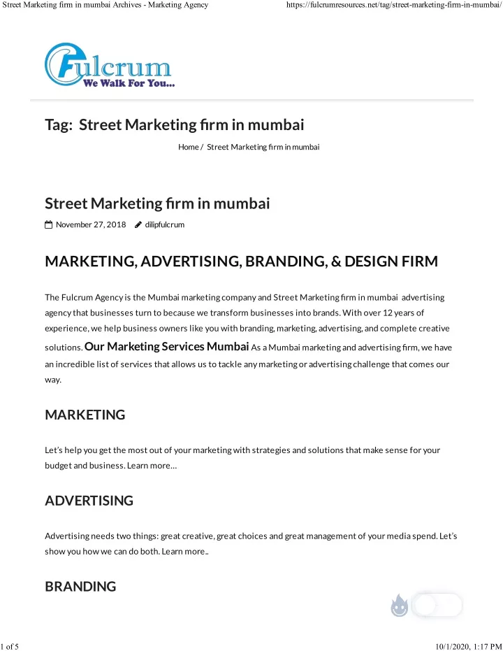 street marketing firm in mumbai archives