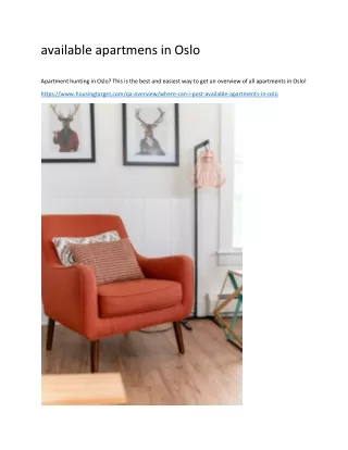 available apartmens in oslo