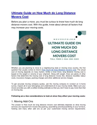 ultimate guide on how much do long distance