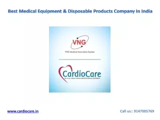 Best Medical Equipment And Disposable Products Company In India
