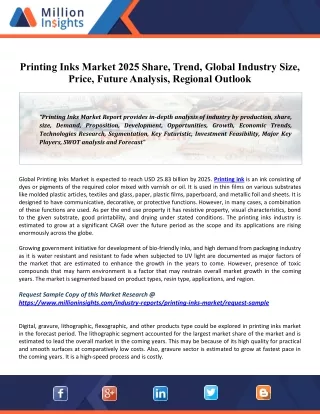 printing inks market 2025 share trend global