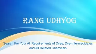 Top Chemical Manufacturing Companies In India |Rang Udhyog
