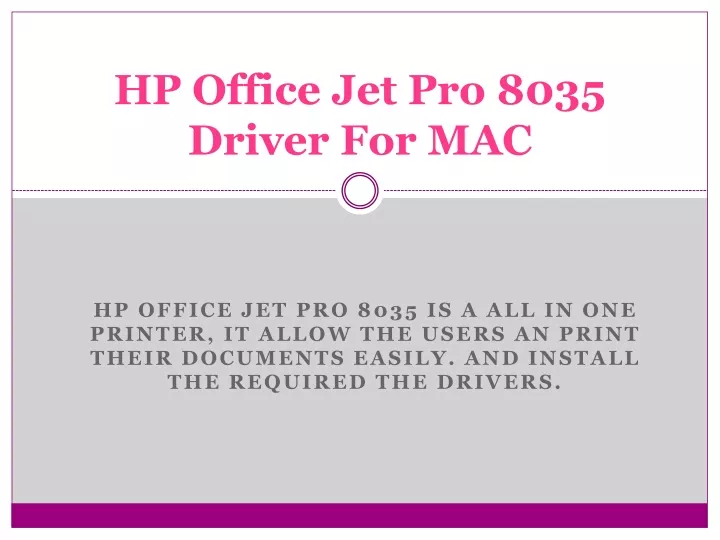 hp office jet pro 8035 driver for mac