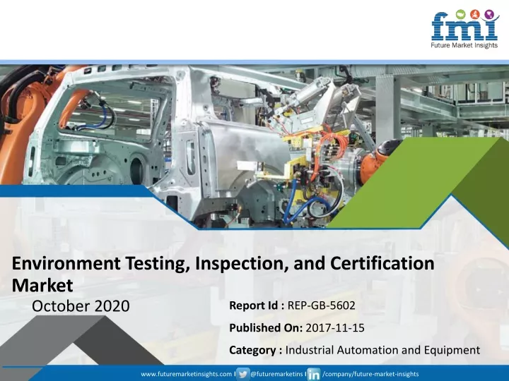 environment testing inspection and certification market
