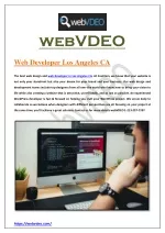 Web Developer Los Angeles CA - slide 1