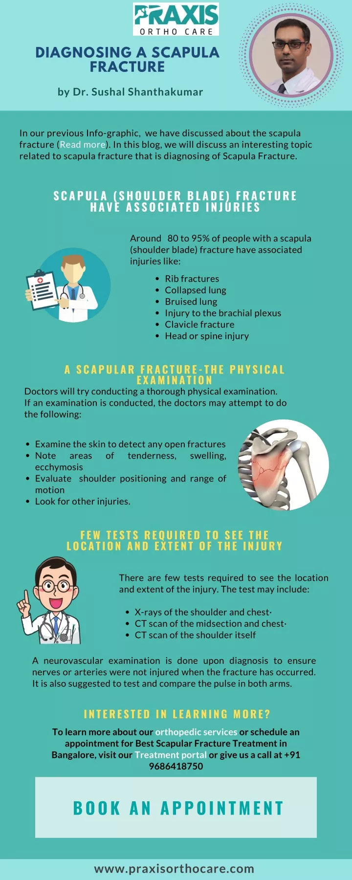 diagnosing a scapula fracture