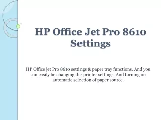 hp office jet pro 8610 settings