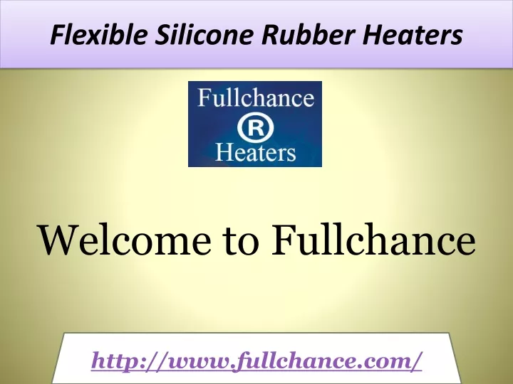 flexible silicone rubber heaters