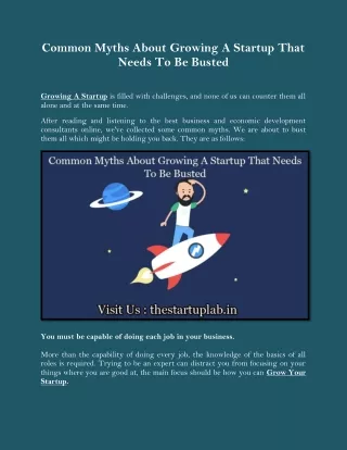 common myths about growing a startup that needs