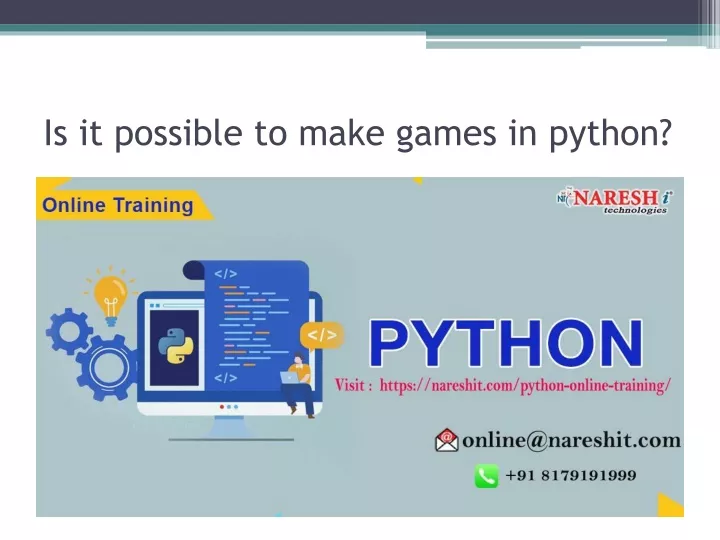 is it possible to make games in python