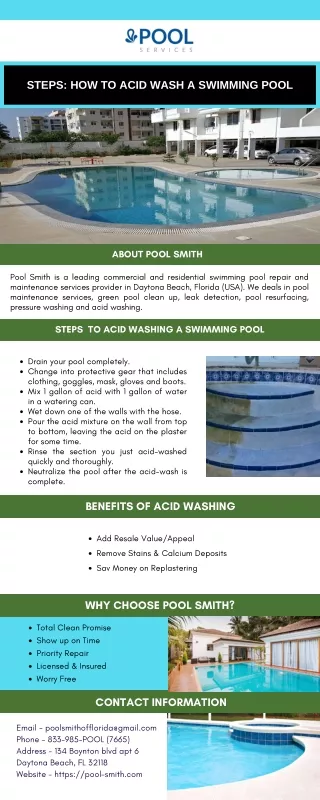Steps: How to Acid Wash a Swimming Pool
