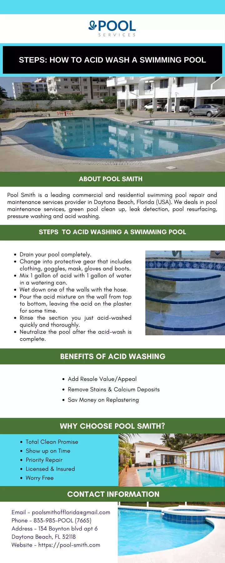 steps how to acid wash a swimming pool