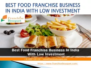 Best Food Franchise Business in India With Low Investment