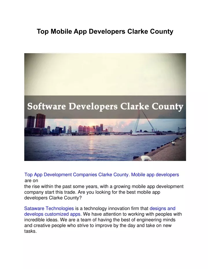 top mobile app developers clarke county