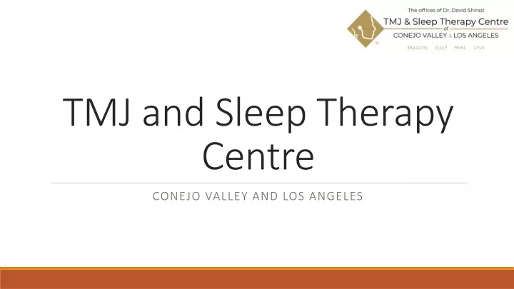 tmj and sleep therapy centre