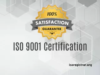 ISO 9001 -  Benefits of ISO 9001 Certification