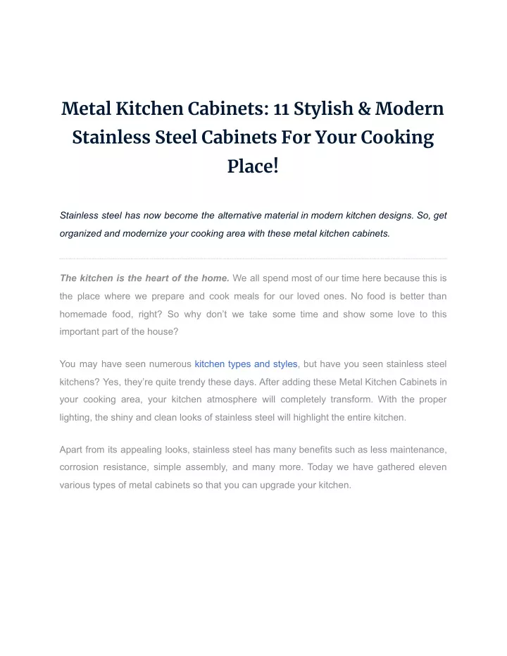 metal kitchen cabinets 11 stylish modern