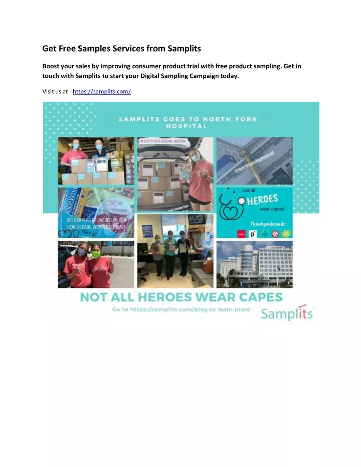 get free samples services from samplits