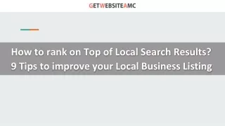 Rank on Top with your Google Local Business Listing I Google Local SEO