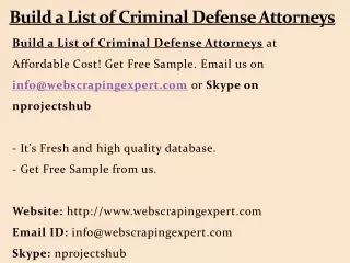 build a list of criminal defense attorneys