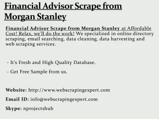 financial advisor scrape from morgan stanley