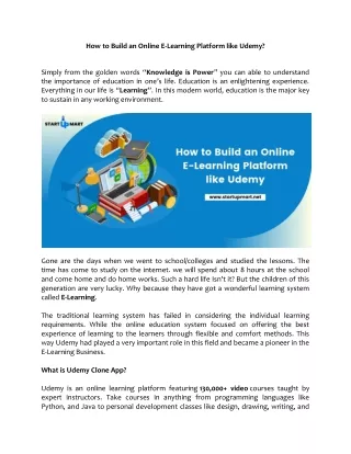 how to build an online e learning platform like
