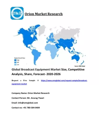 Global Broadcast Equipment Market Size, Competitive Analysis, Share, Forecast- 2020-2026