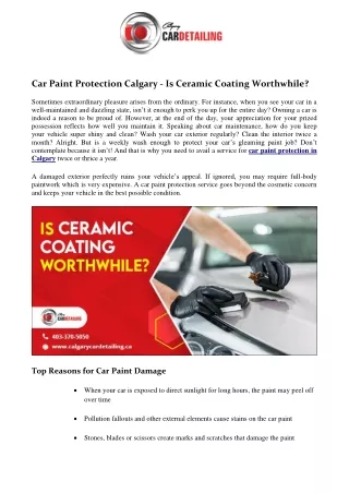 car paint protection calgary is ceramic coating